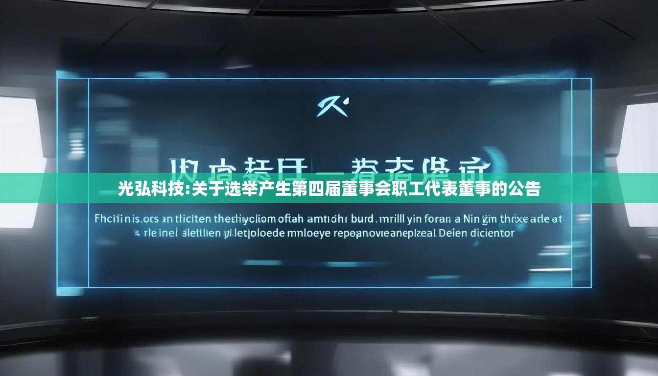 光弘科技:关于选举产生第四届董事会职工代表董事的公告